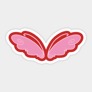 Pretty Pink Fairy Wings Sticker